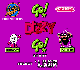 Go! Dizzy Go! (Homebrew) — Title screen